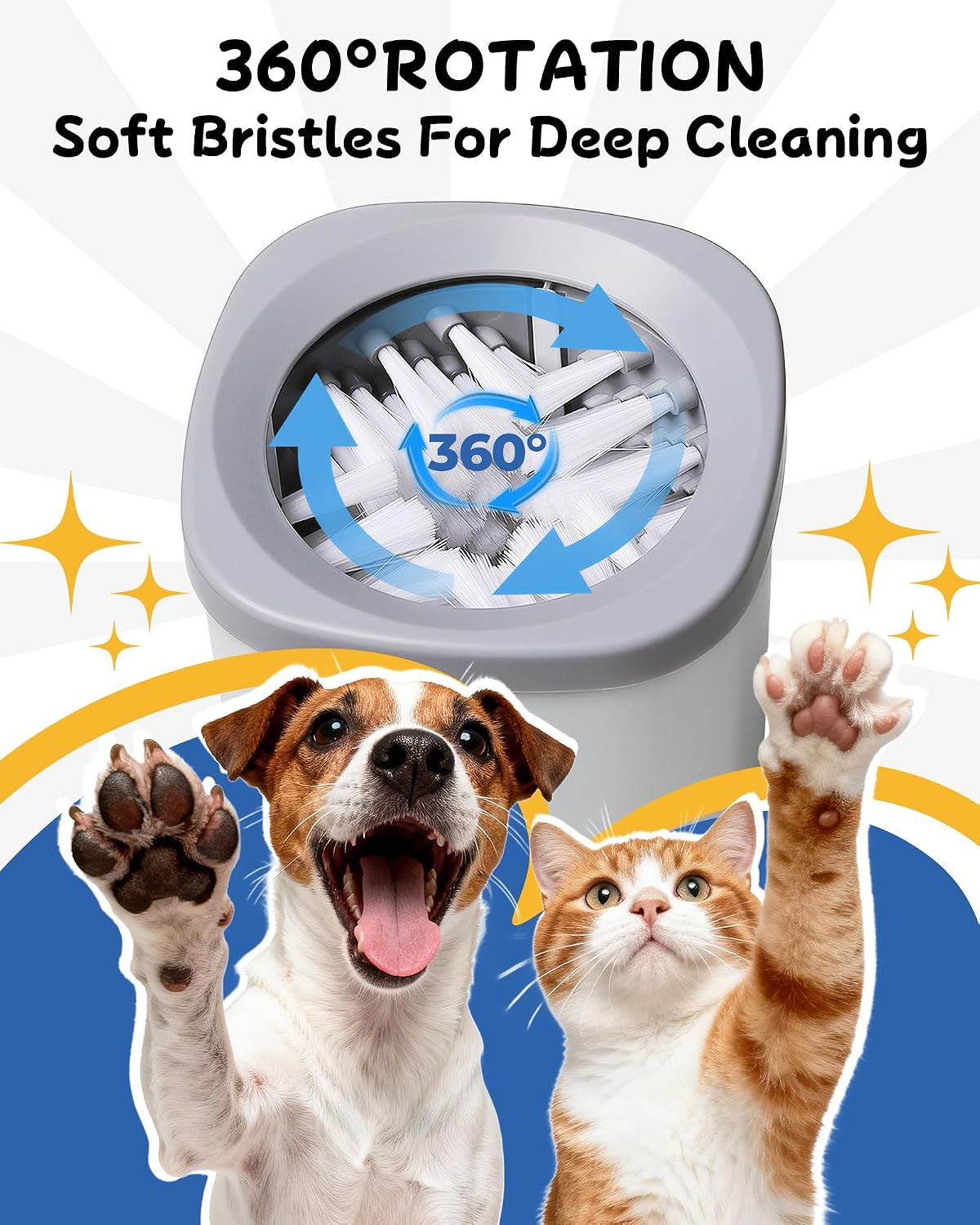 Electric Dog Paw Cleaner-  (Grey/White)